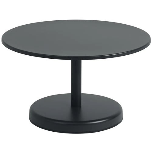 Linear Steel Sofabord Ø70 cm Anthracite Black 