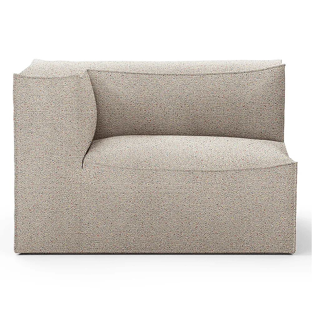 Ferm Living, Catena Sofa Armrest Left L400 Confetti Bouclé - Light Grey