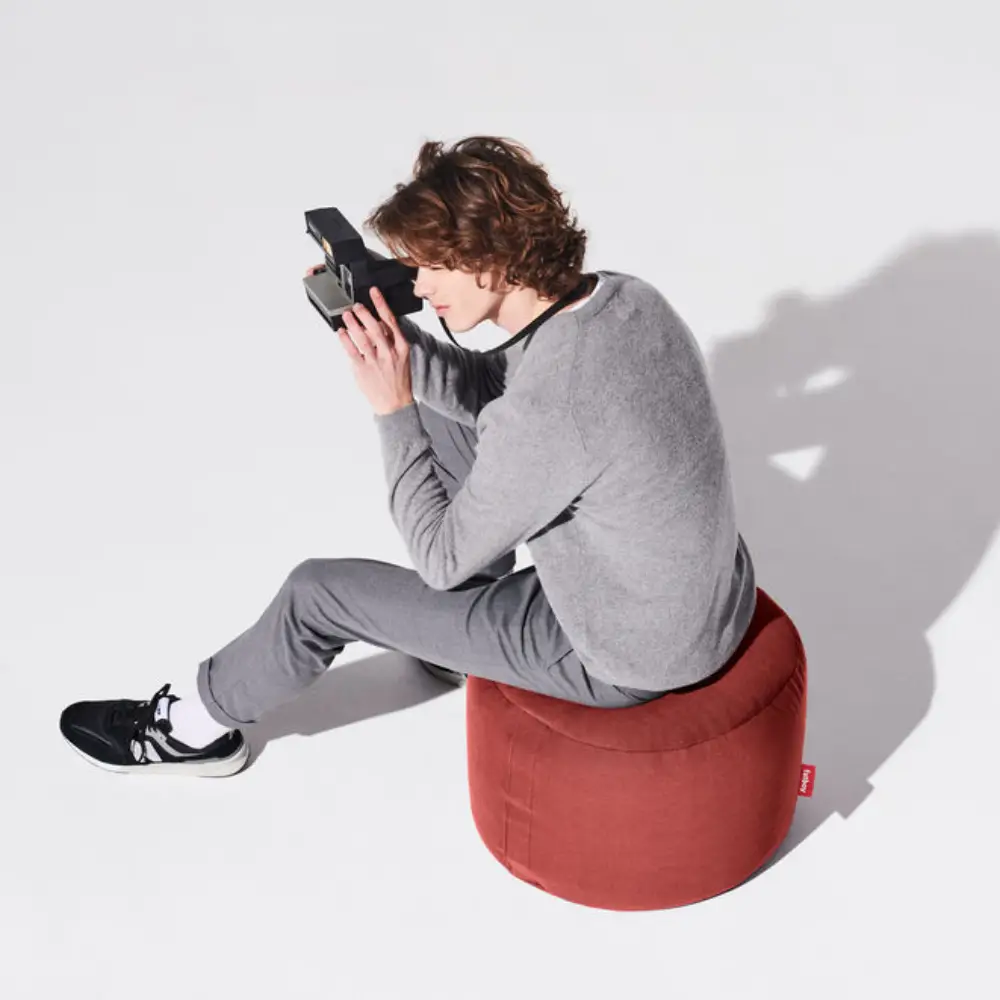 point canvas recycled puf merlot red