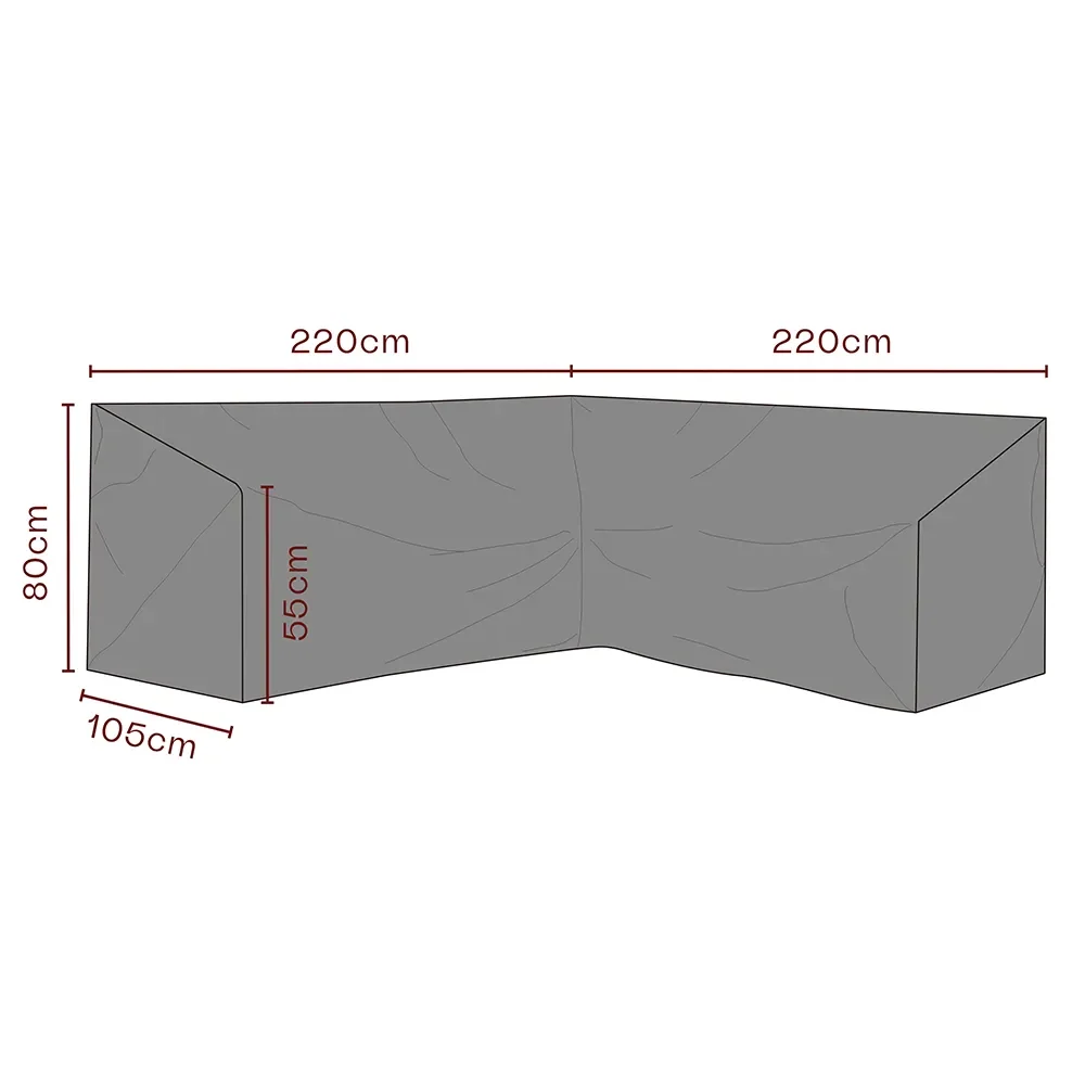 Møbelbetræk hjørnesofa 220/220x80x105 cm Premium