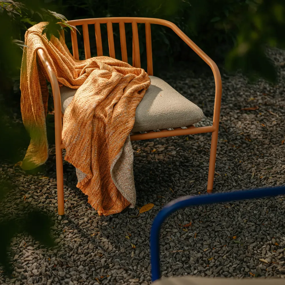 Bendt Lænestol Teddy Beige/Peach