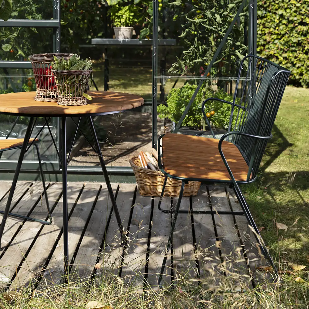 Paon bænk sort stål