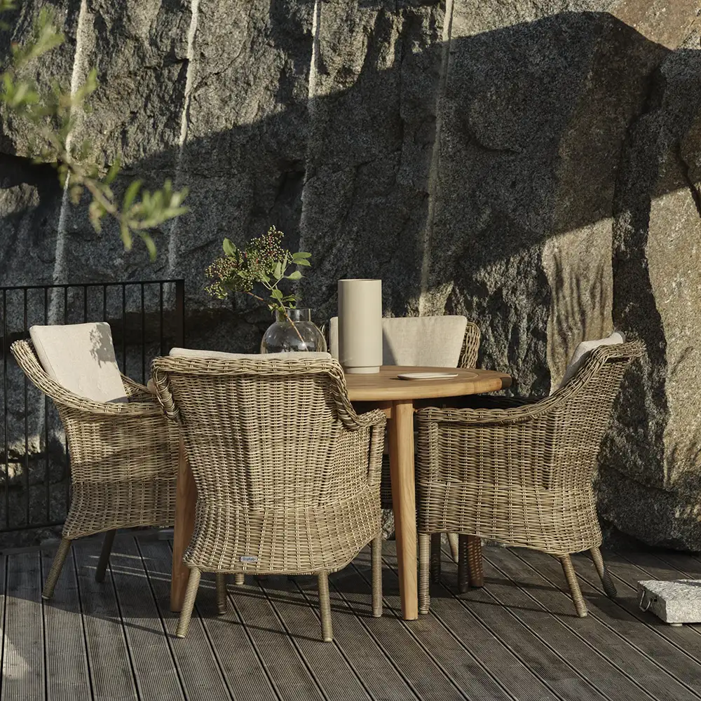 Lenora Stol/Karmstol Polyrattan Inkl. Siddehynde Brafab