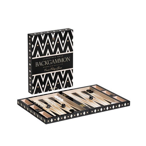 Backgammon Lakeret Black
