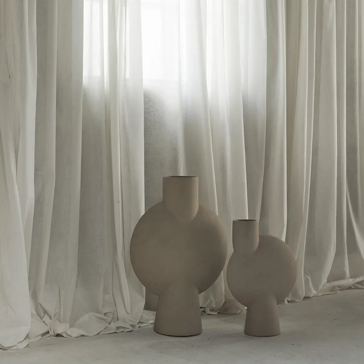 Håndmalet vase Sphere Bubl Hexa Sand H60 cm