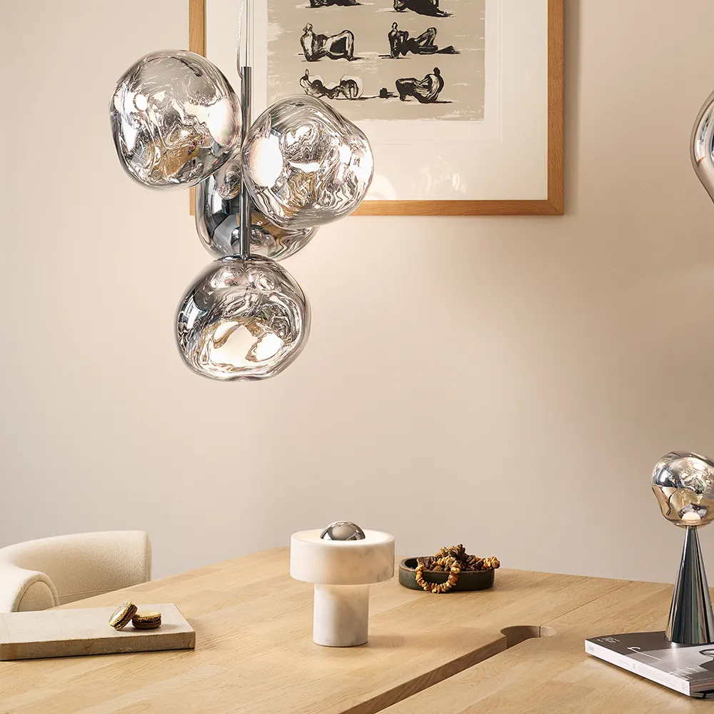 Melt Chandelier Mini Silver LED