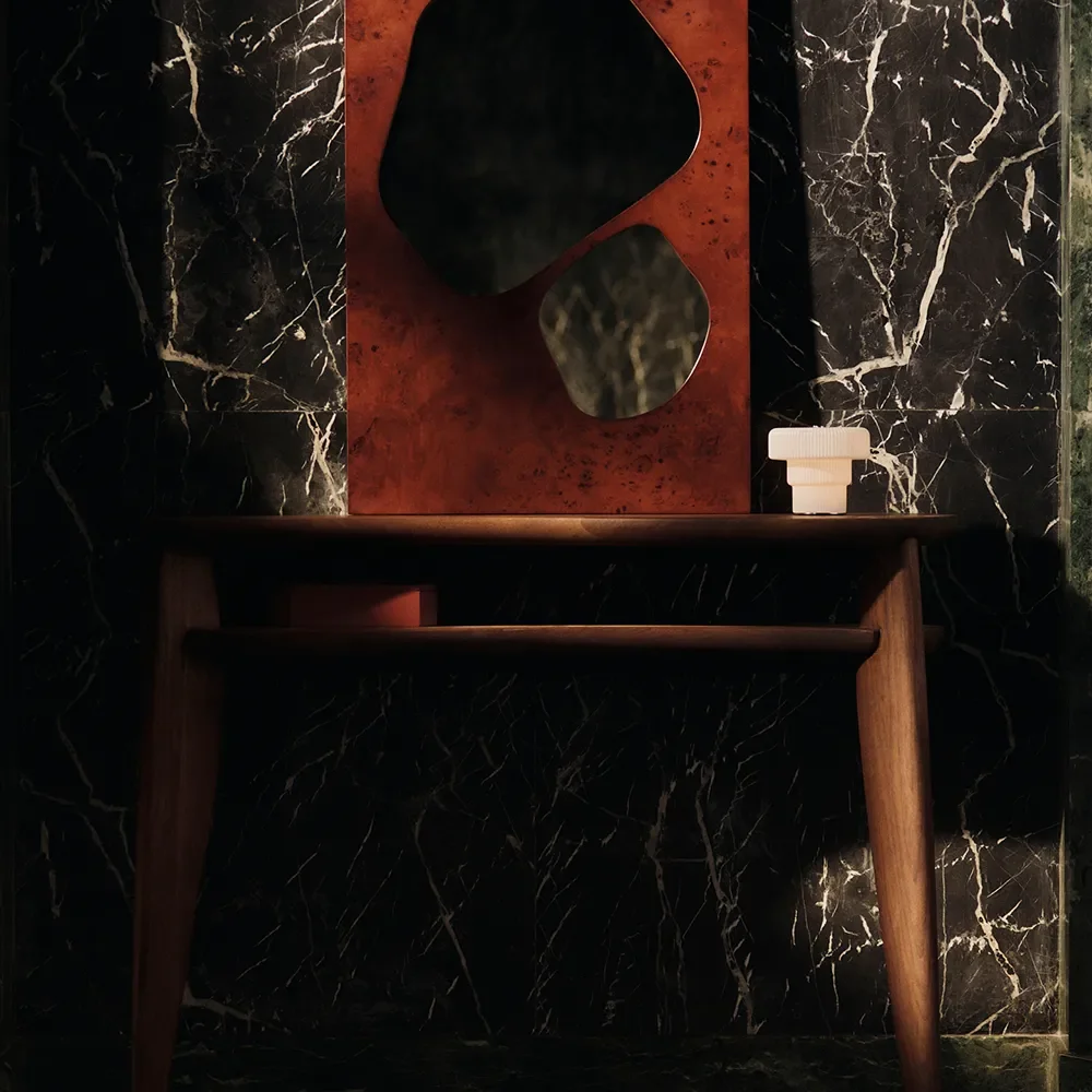 Mundblæst Bærbar Dæmpbar LED-Bordlampe Ripple