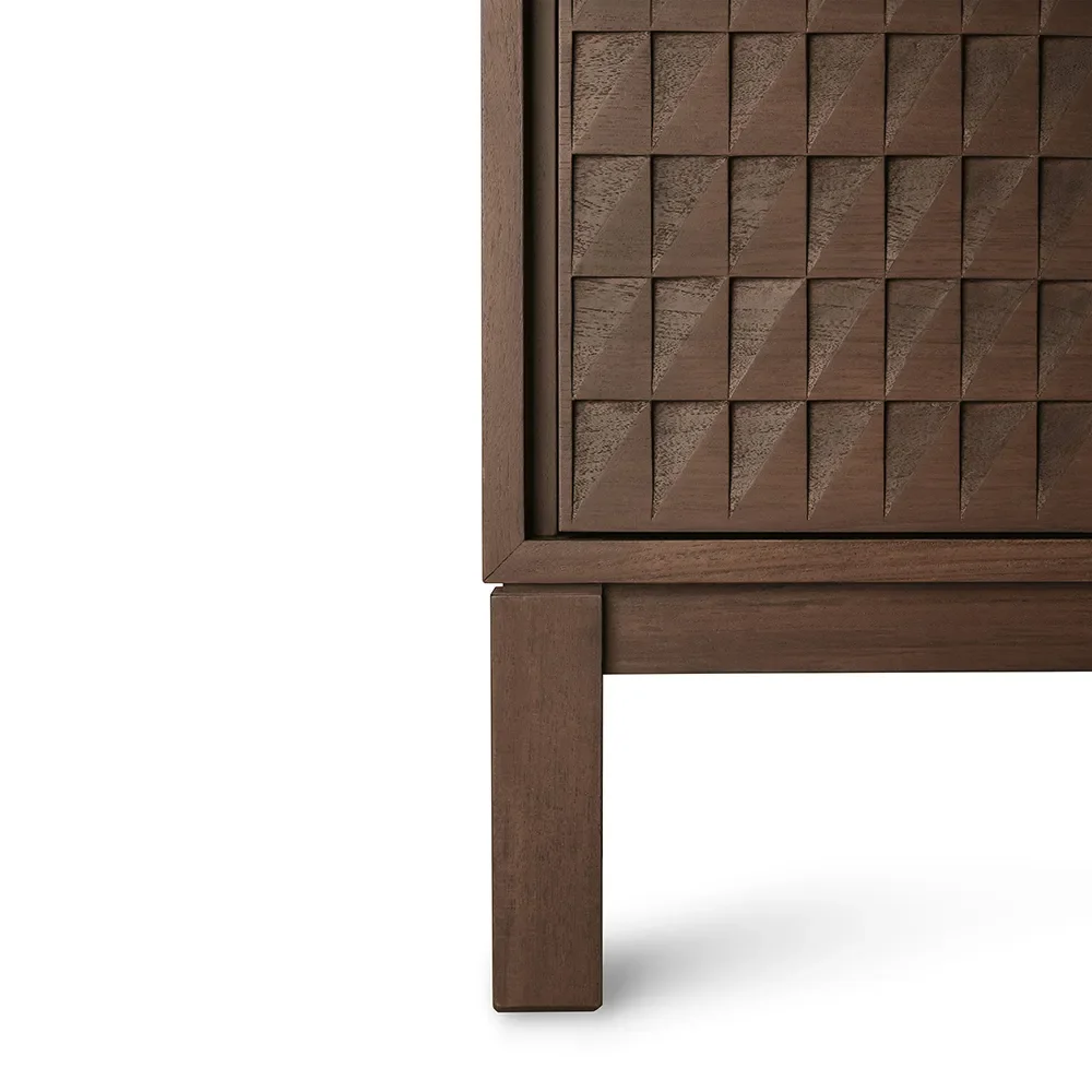 TV-bord i teak Sono Light Brown L160 cm