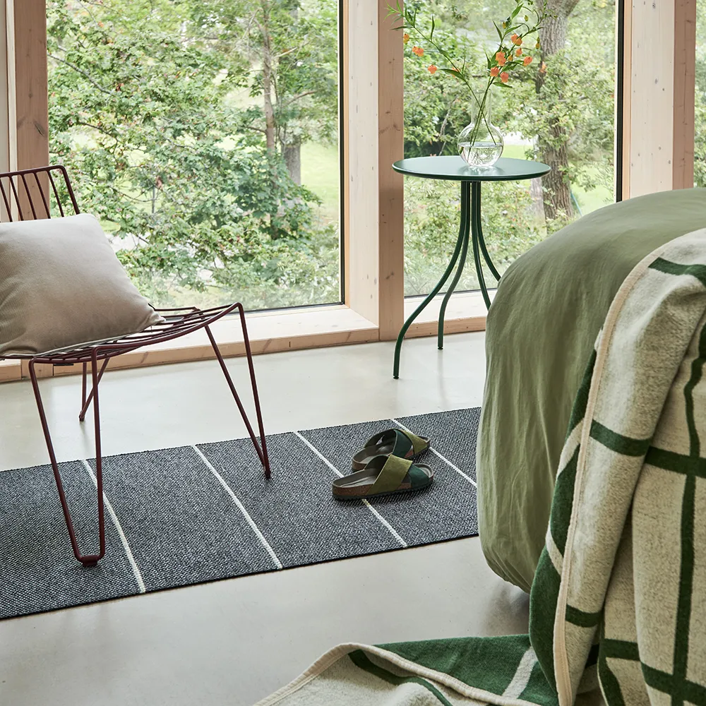 Lea tæppe Black/Misty Mint/Vanilla 70 x 300 cm