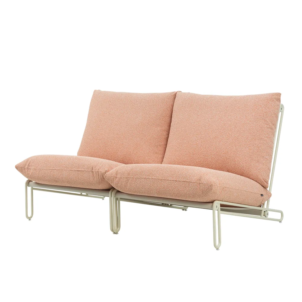 Blixt lænestol  Pearl white / Teddy orange