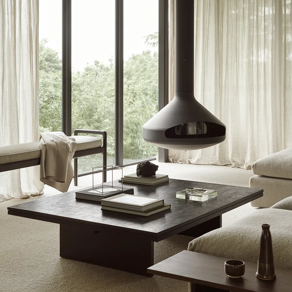 Jack bænk mahogni/off white