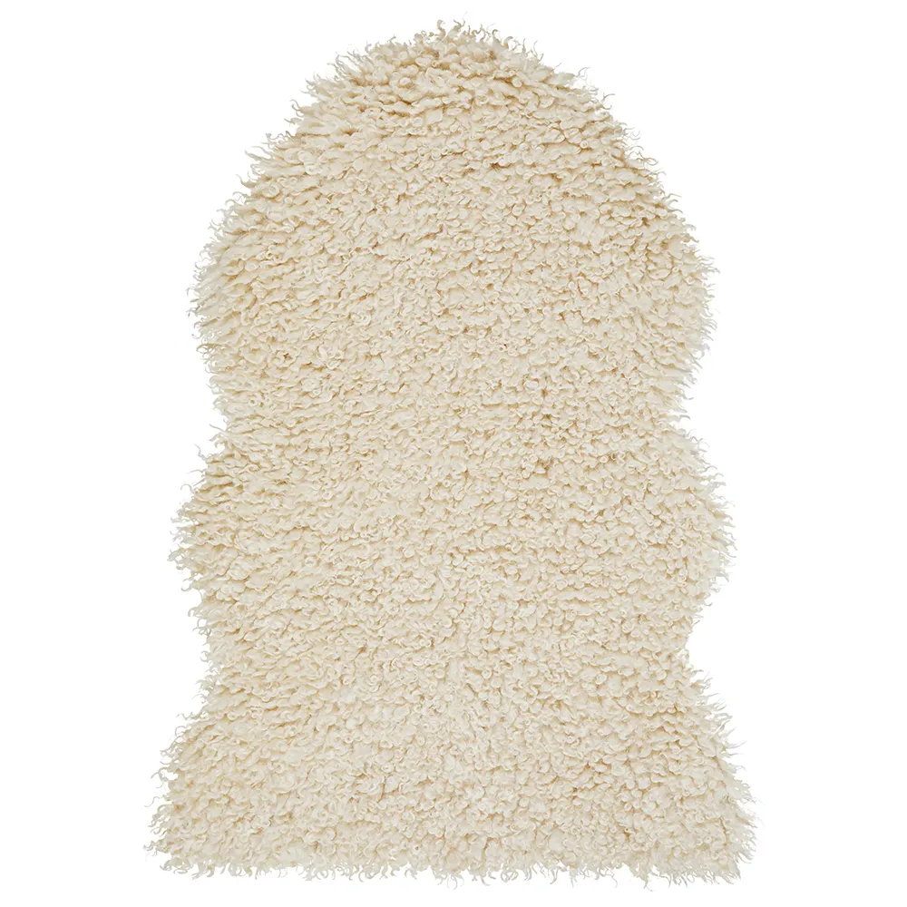 Skinnwille Wooly tæppe 60×90 cm Beige