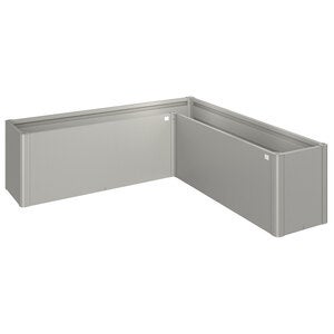 Belvedere plantebed midi størrelse l200 metallisk kvartsgrå
