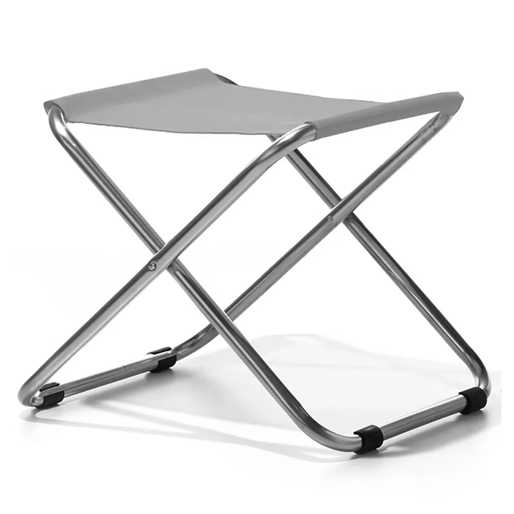 Chico fodskammel grå aluminium/textilene