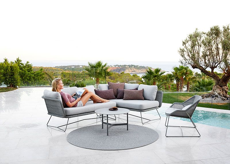 Horizon 2-personers sofa Højre Lysegrå