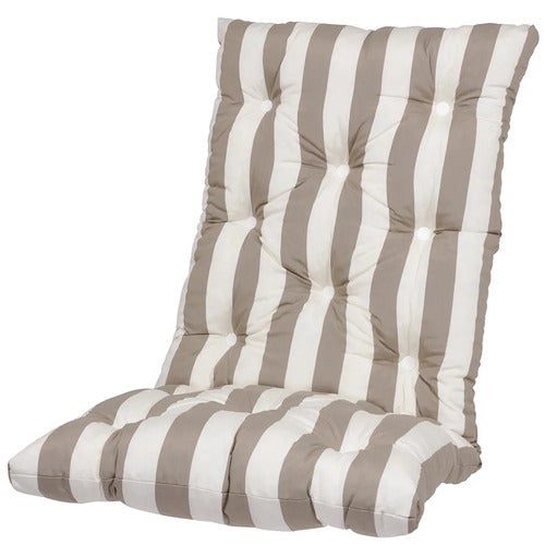 Högvik Høj Flockpude Stribet Taupe