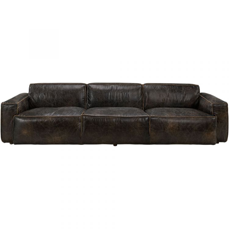 Buddy 4-pers. Sofa Leather Fudge Artwood