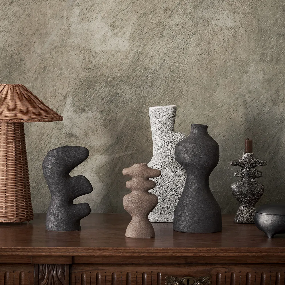 Yara Candle Holder - Large - Dark Sand