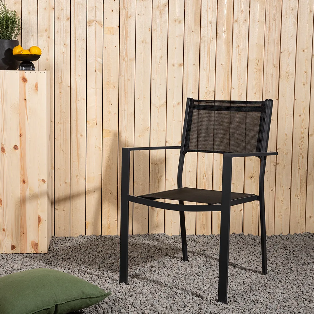 Copacabana spisebordsstol sort 2-pak 