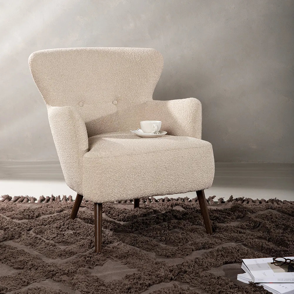 Lincoln Lænestol Beige Boucle