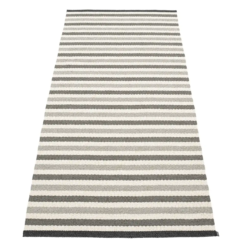 Pappelina, Teo tæppe 85x200 cm Warm Grey/Charcoal/Vanilla