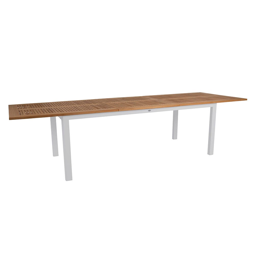 Lyon Spisebord 100x224-304 Cm Light Grey/Teak