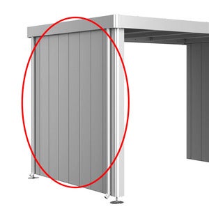 Sidevægge til Neo 3A/3B/3C metalgrå haveskurssidetag