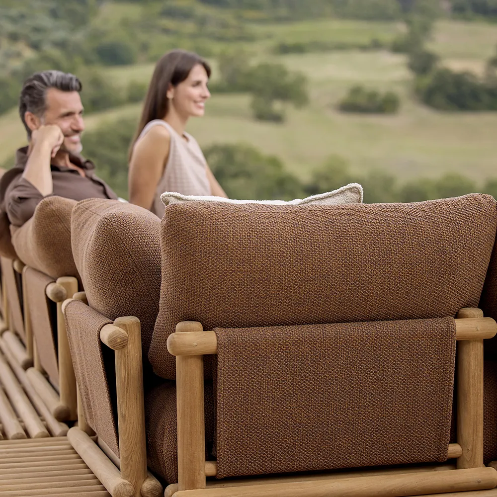 Sticks sofa m/chaiselong Teak/desert sand