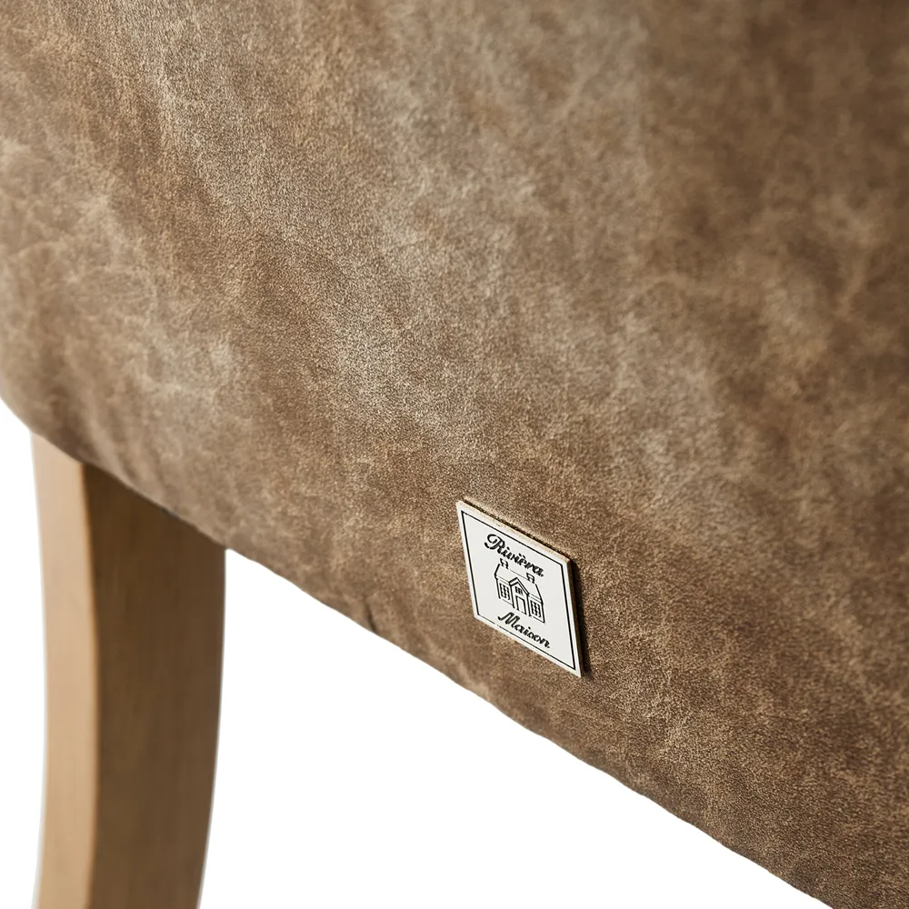 La Scala spisestuestol med armlæn - coffee