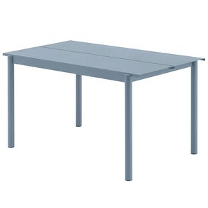 Linear Steel Spisebord 140X75 cm Pale Blue 