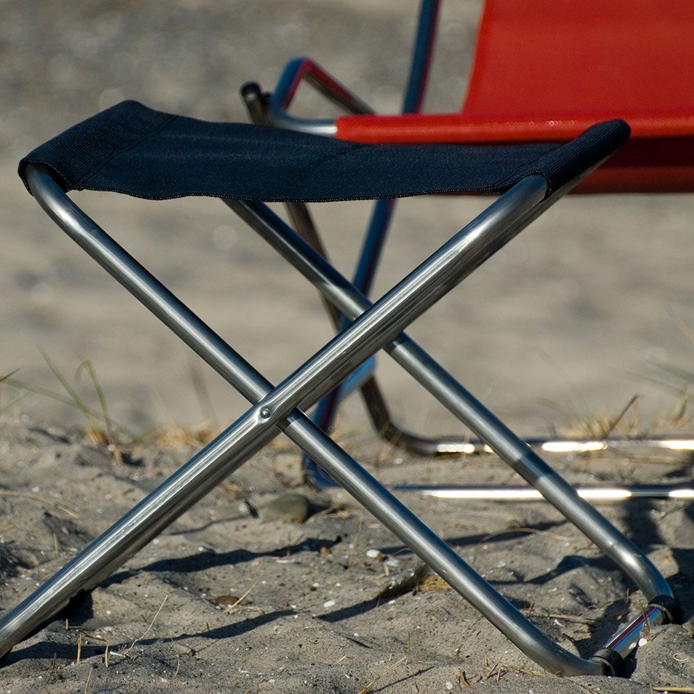 Chico fodskammel taupe aluminium/textilene 