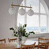 Bellagio loftlampe L82cm messing/hvid