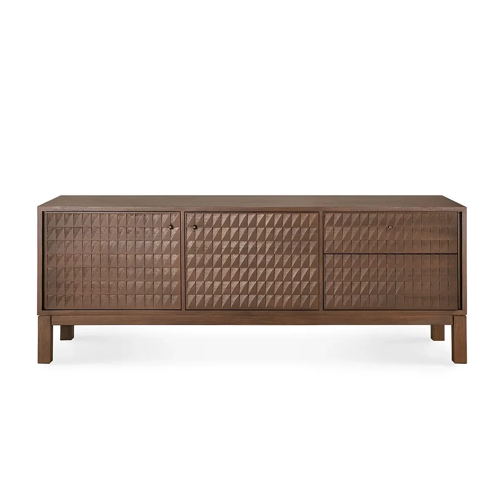 TV-bord i teak Sono Light Brown L160 cm