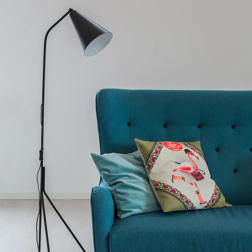 Yukon gulvlampe sort