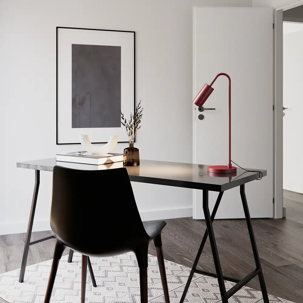 Curve Bordlampa Rød