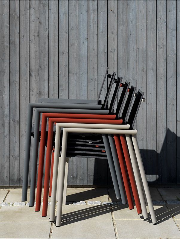 Delia Stabelstol Antracit/Textilene Brafab