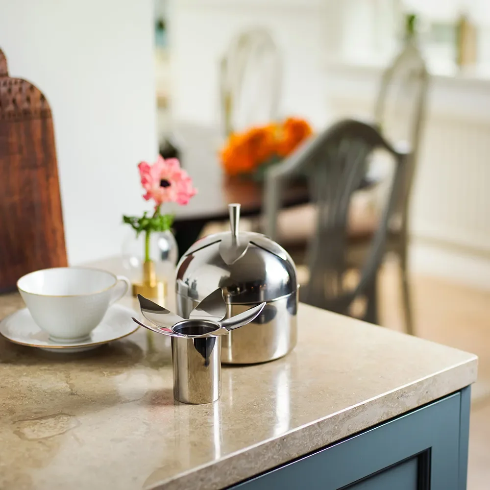 Blad Kaffe og Te Dåse Steel Small