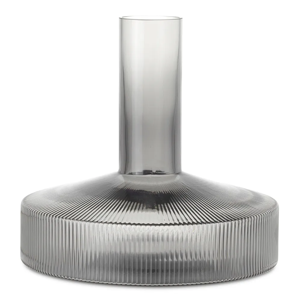 Ferm Living, Ripple Vinkaraffel - Smoked Grey