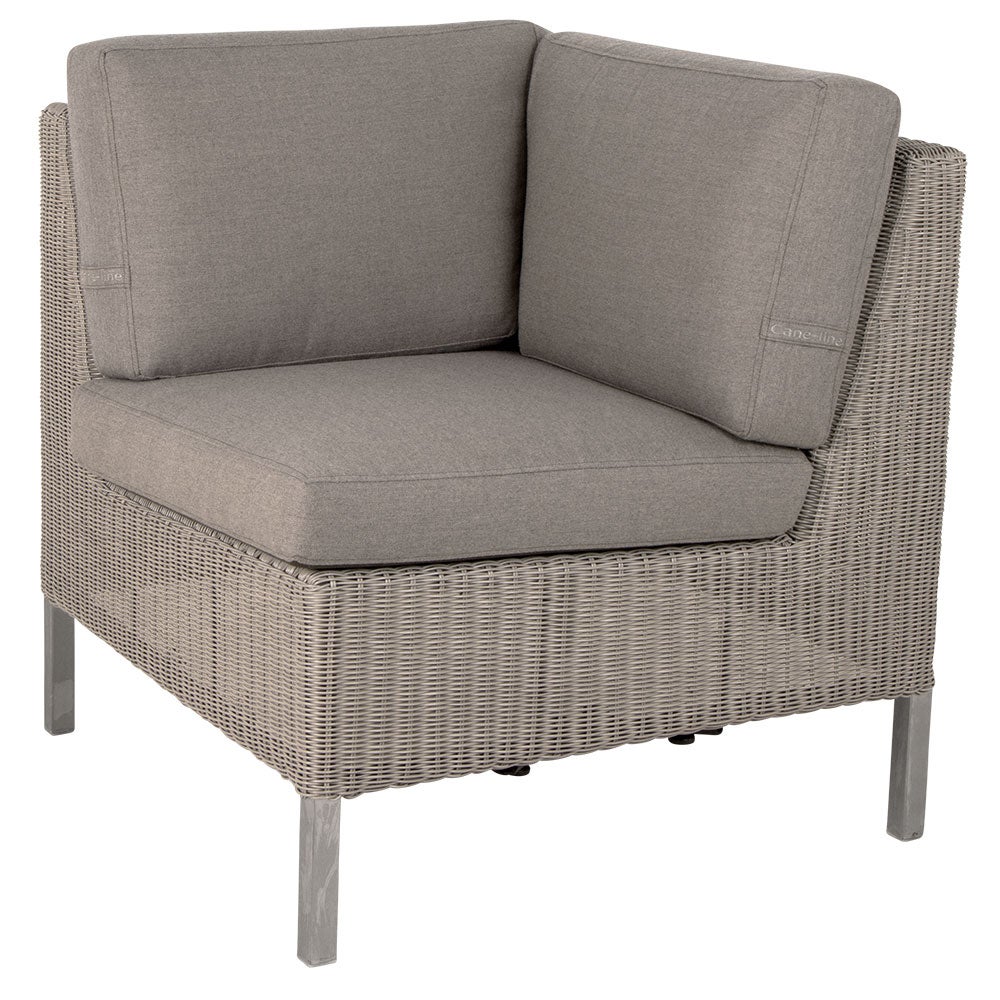 Connect hjørnemodul Høj Taupe syntetisk rattan