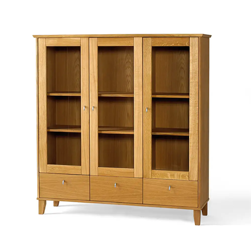 Ekliden vitrineskab 137 cm i oliebehandlet eg