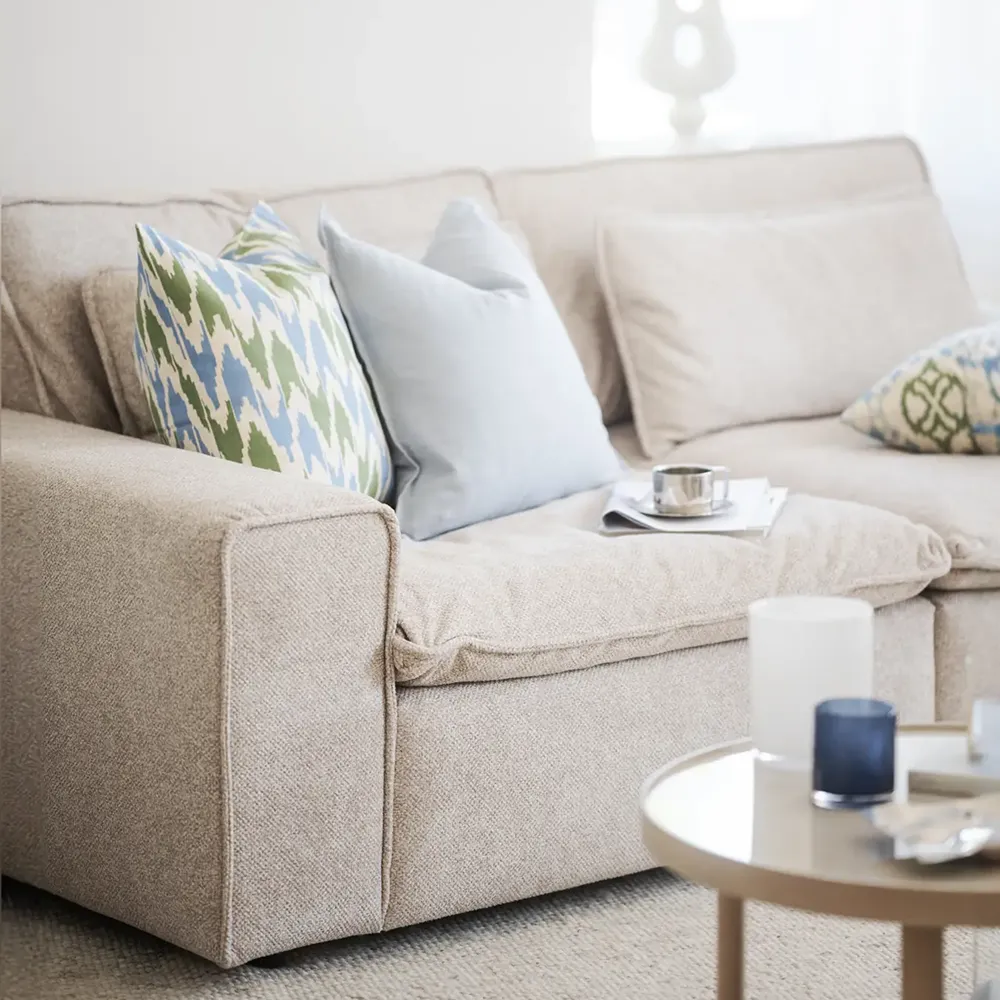 Rawlins sofa 3-personers stof Bobby beige