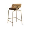 Curious Lav Barstol Eg/Messing Teddy Brown