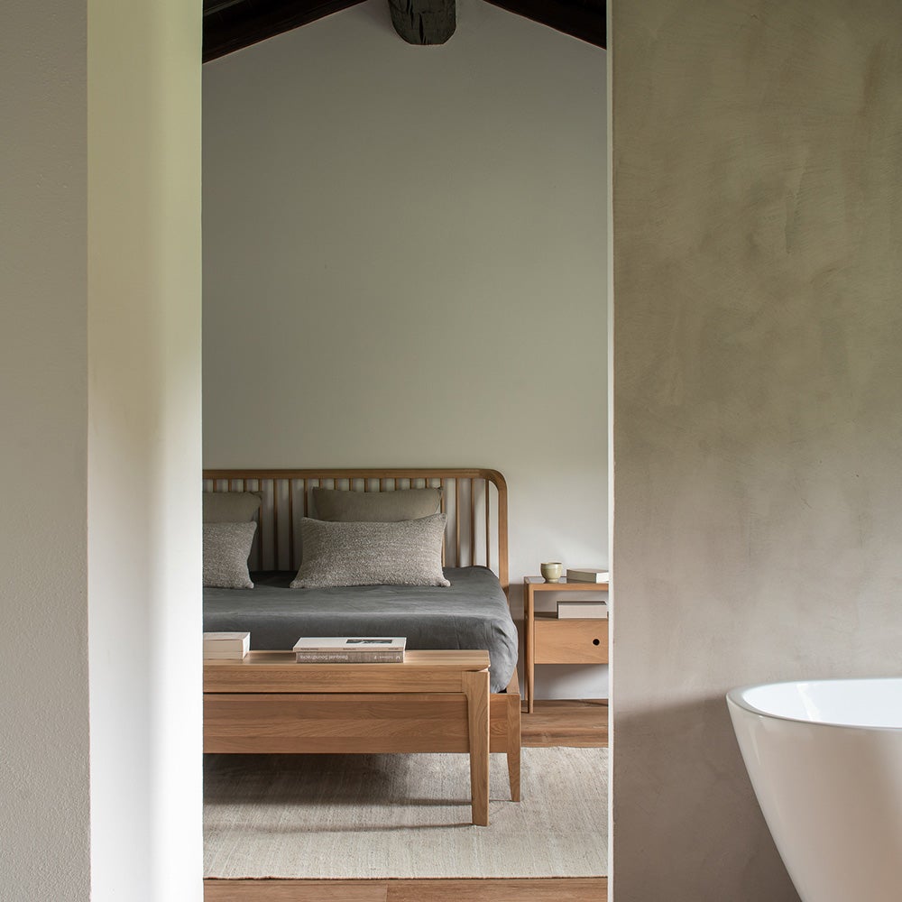 Bok Bænk Lakeret teak 35x146 cm