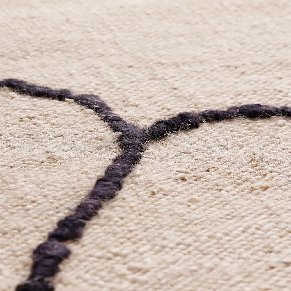 Håndvævet Tæppe i Jute Gesso Off-White 170x240 cm