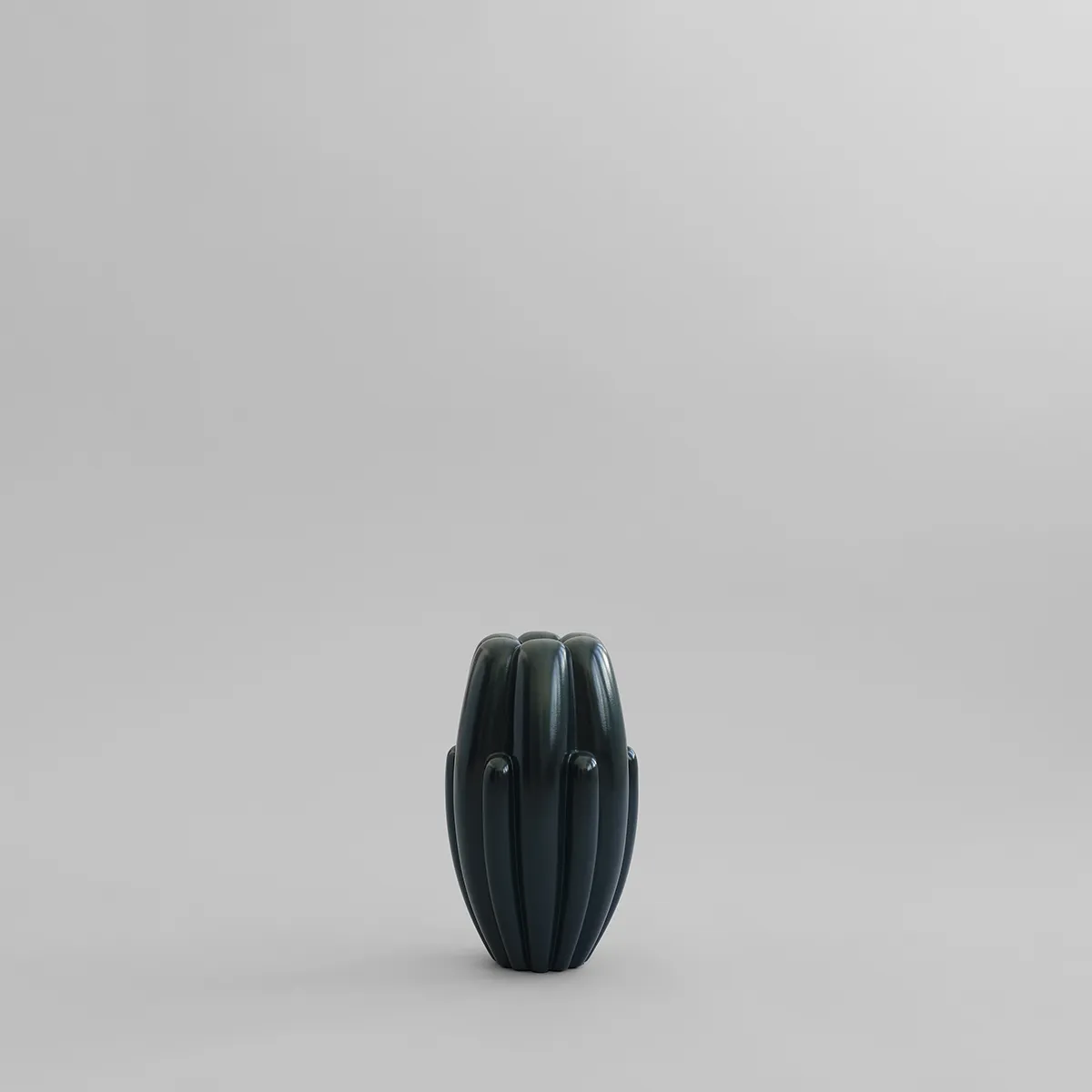 Håndlavet vase Bloom Slim Mini Dark Green H34 cm