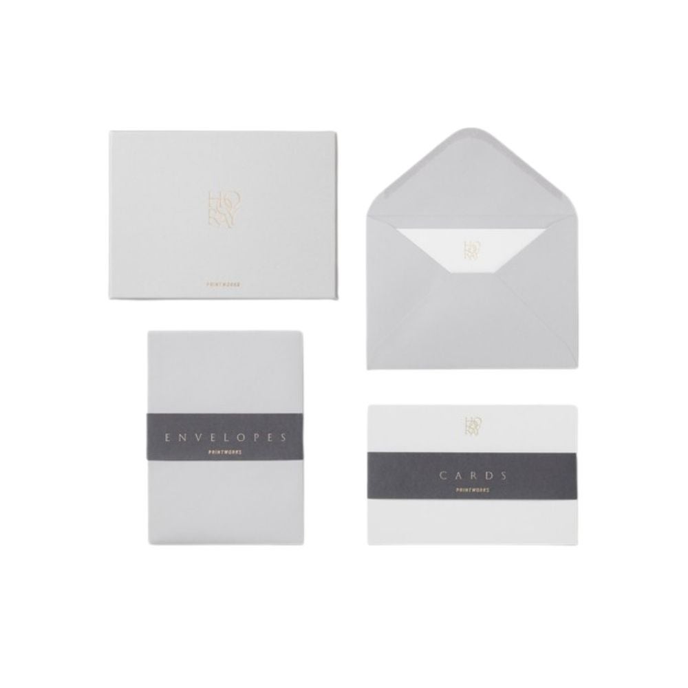 Printworks, Card & Envelope Set - Hooray Grey