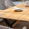 Mark spisebord 95x230 cm sort / teak