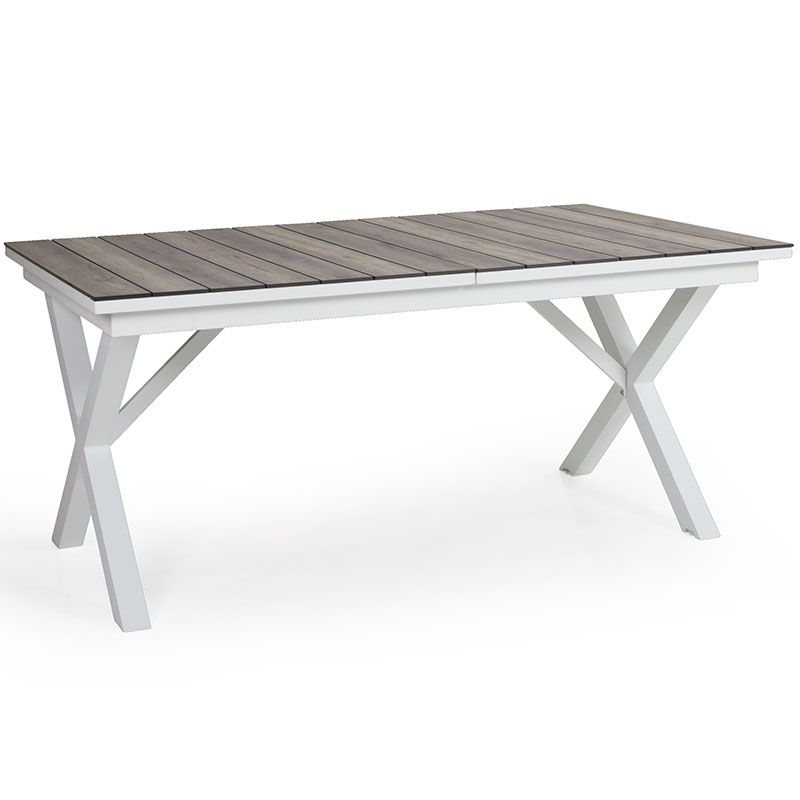 Brafab, Hillmond udtræksbord 100x166-226 cm hvid/natur