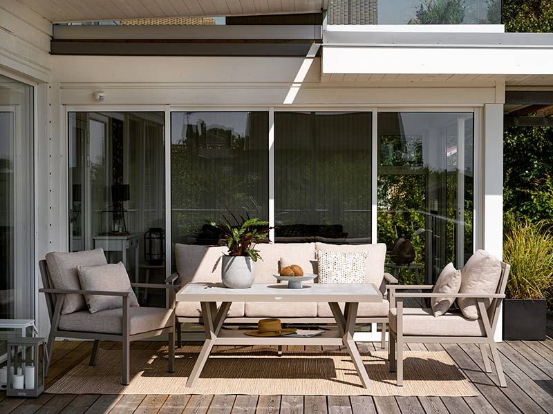 Samvaro Lænestol Hvid/Grå Brafab