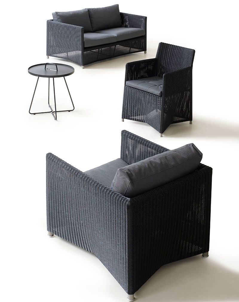 Diamond 2-personers sofa Grafitt